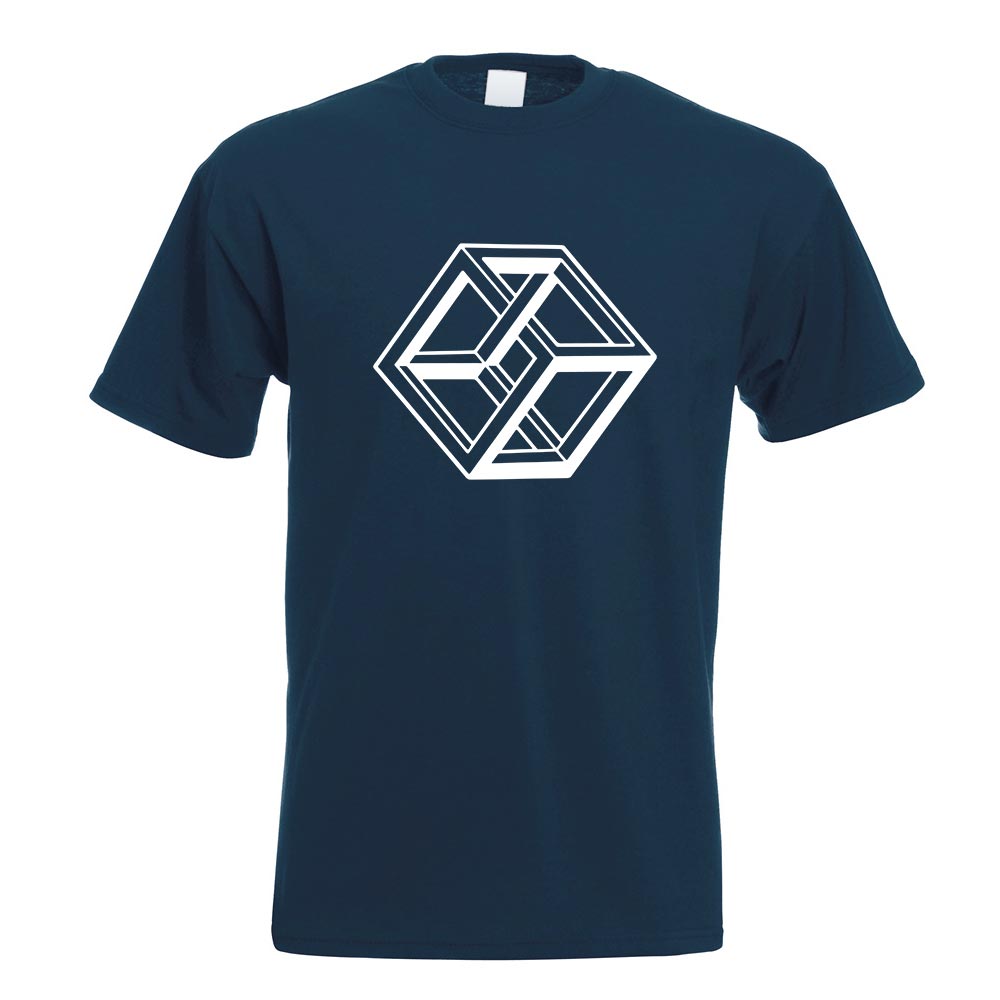 Neckar Würfel - Optische Täuschung T-Shirt Motiv bedruckt Funshirt Design Print - Picture 13 of 19