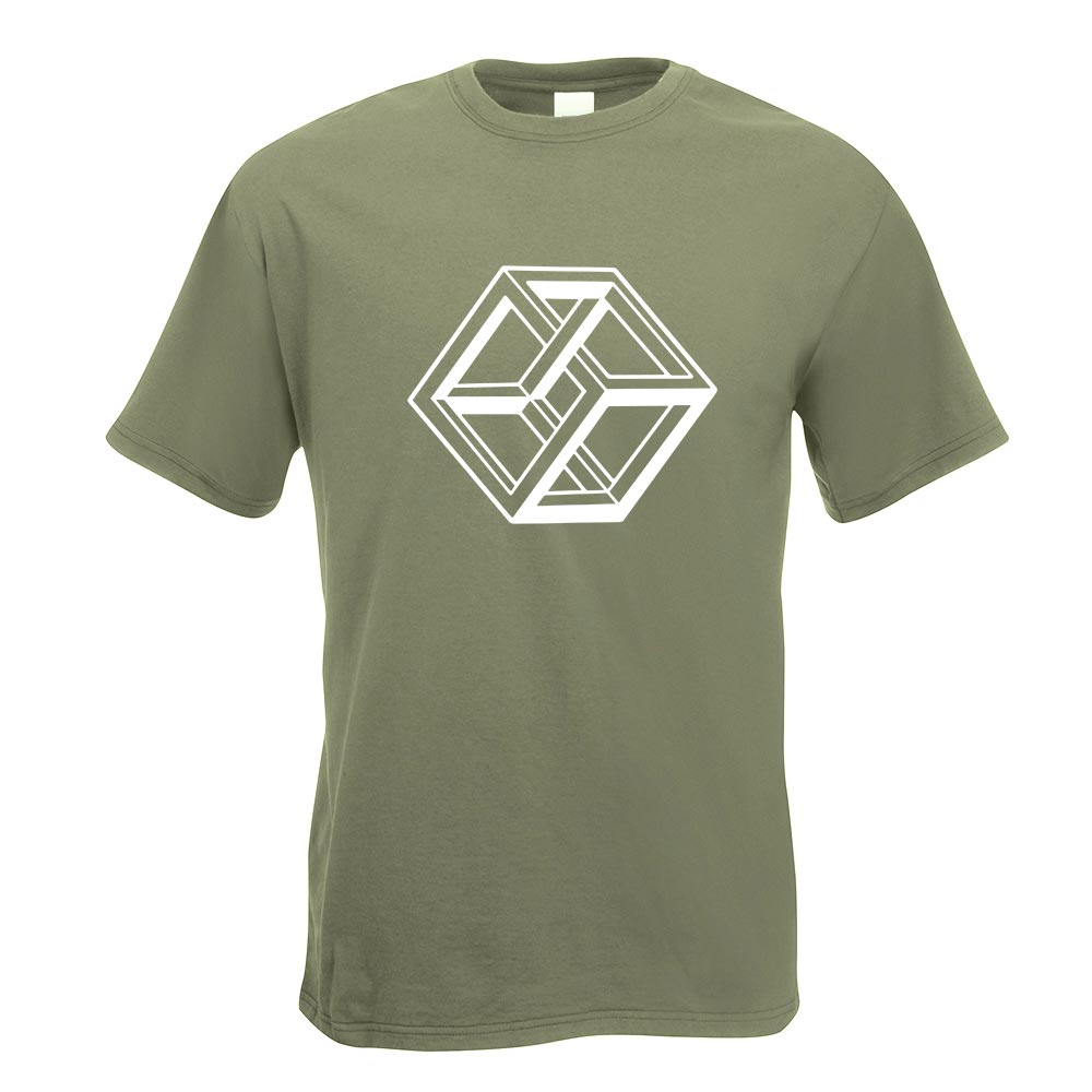 Neckar Würfel - Optische Täuschung T-Shirt Motiv bedruckt Funshirt Design Print - Picture 14 of 19