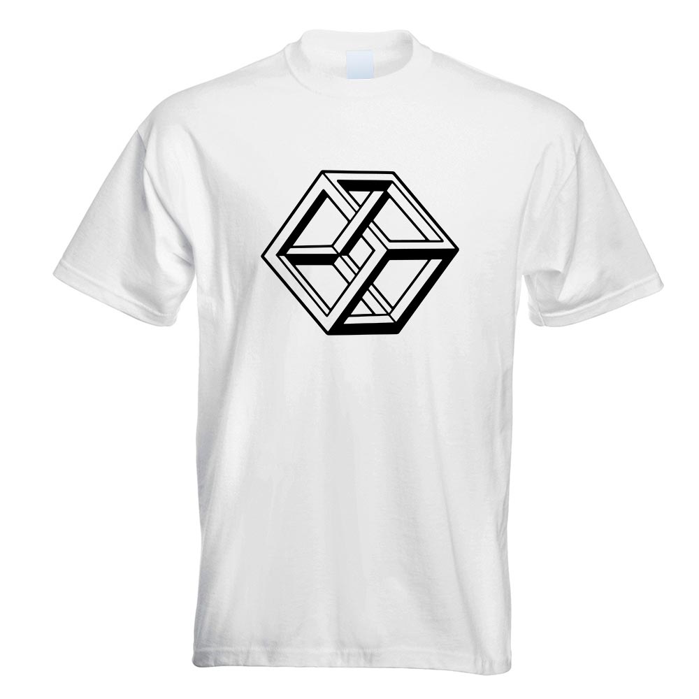 Neckar Würfel - Optische Täuschung T-Shirt Motiv bedruckt Funshirt Design Print - Picture 19 of 19