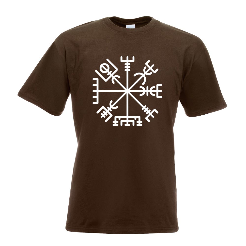 Vegvisir - Runic Compass T-Shirt Motiv bedruckt Funshirt Design Print - Bild 13 von 19