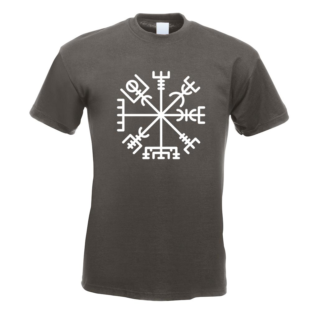 Vegvisir - Runic Compass T-Shirt Motiv bedruckt Funshirt Design Print - Bild 5 von 19