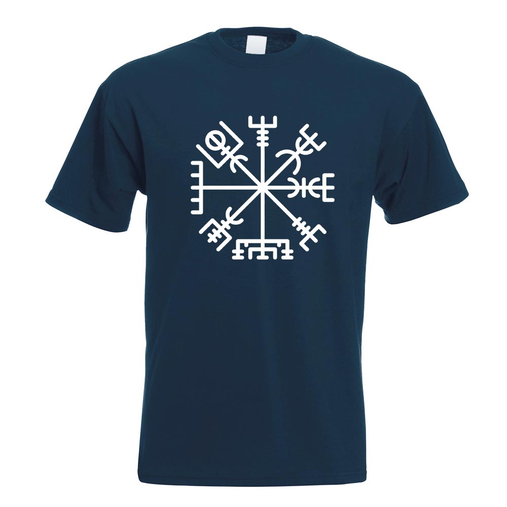 Vegvisir - Runic Compass T-Shirt Motiv bedruckt Funshirt Design Print - Bild 7 von 19