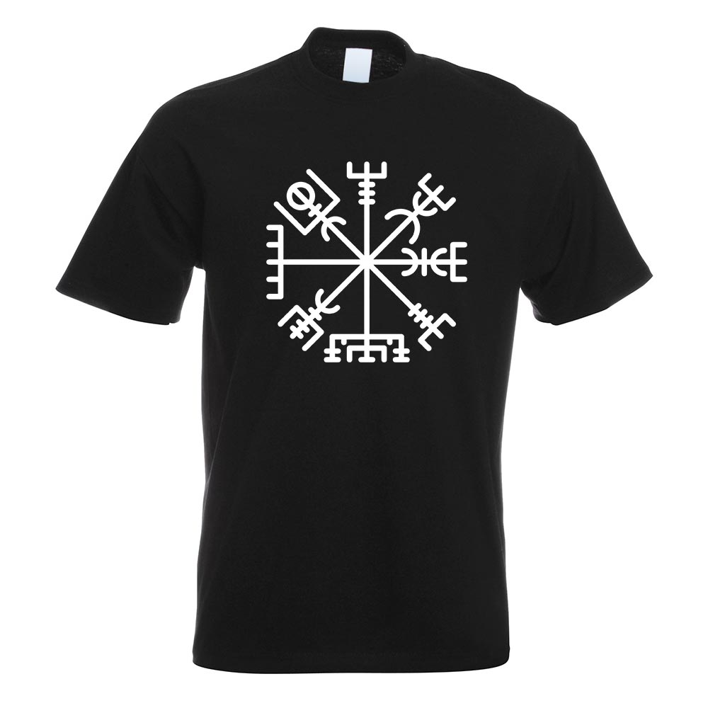 Vegvisir - Runic Compass T-Shirt Motiv bedruckt Funshirt Design Print - Bild 10 von 19