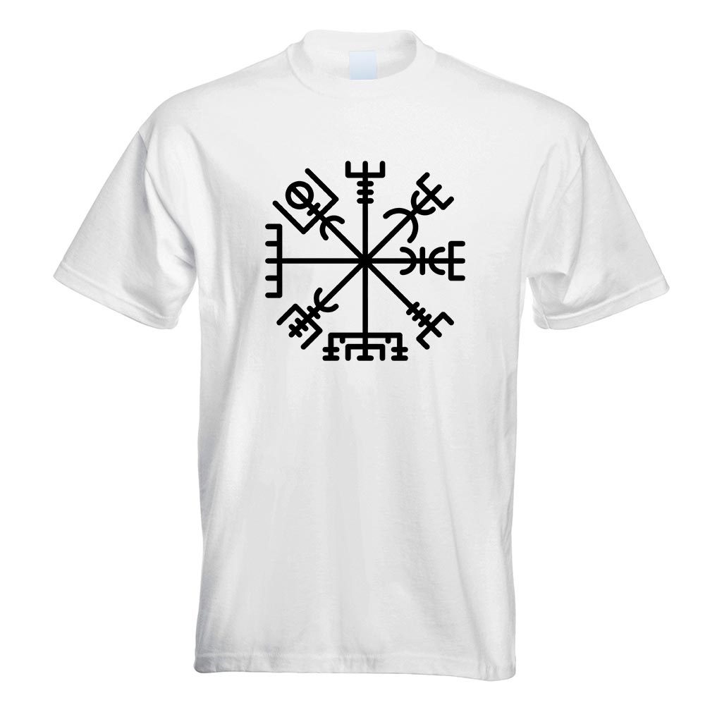 Vegvisir - Runic Compass T-Shirt Motiv bedruckt Funshirt Design Print - Bild 11 von 19