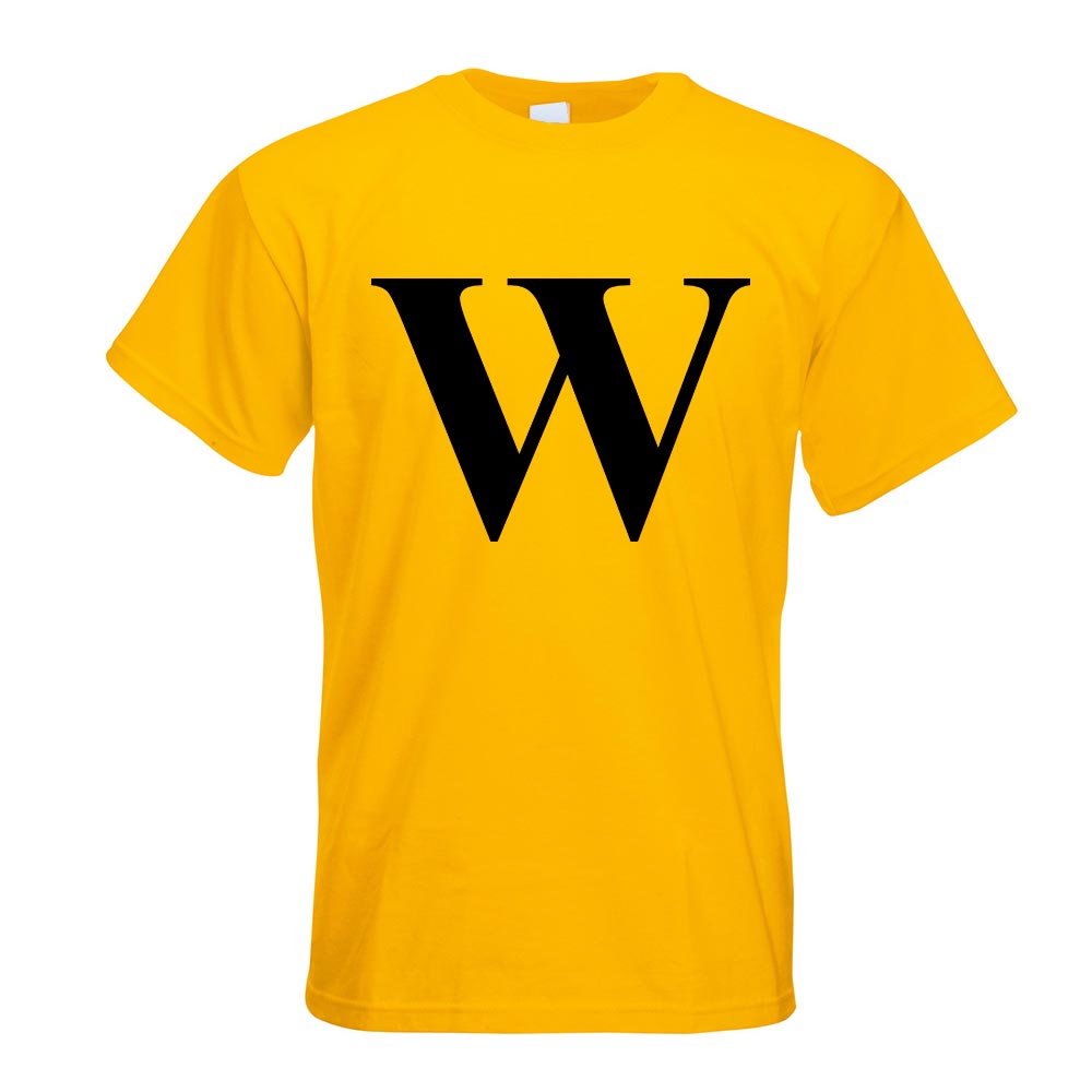 Buchstabe W - Alphabet T-Shirt Motiv bedruckt Funshirt Design Print - Bild 8 von 19