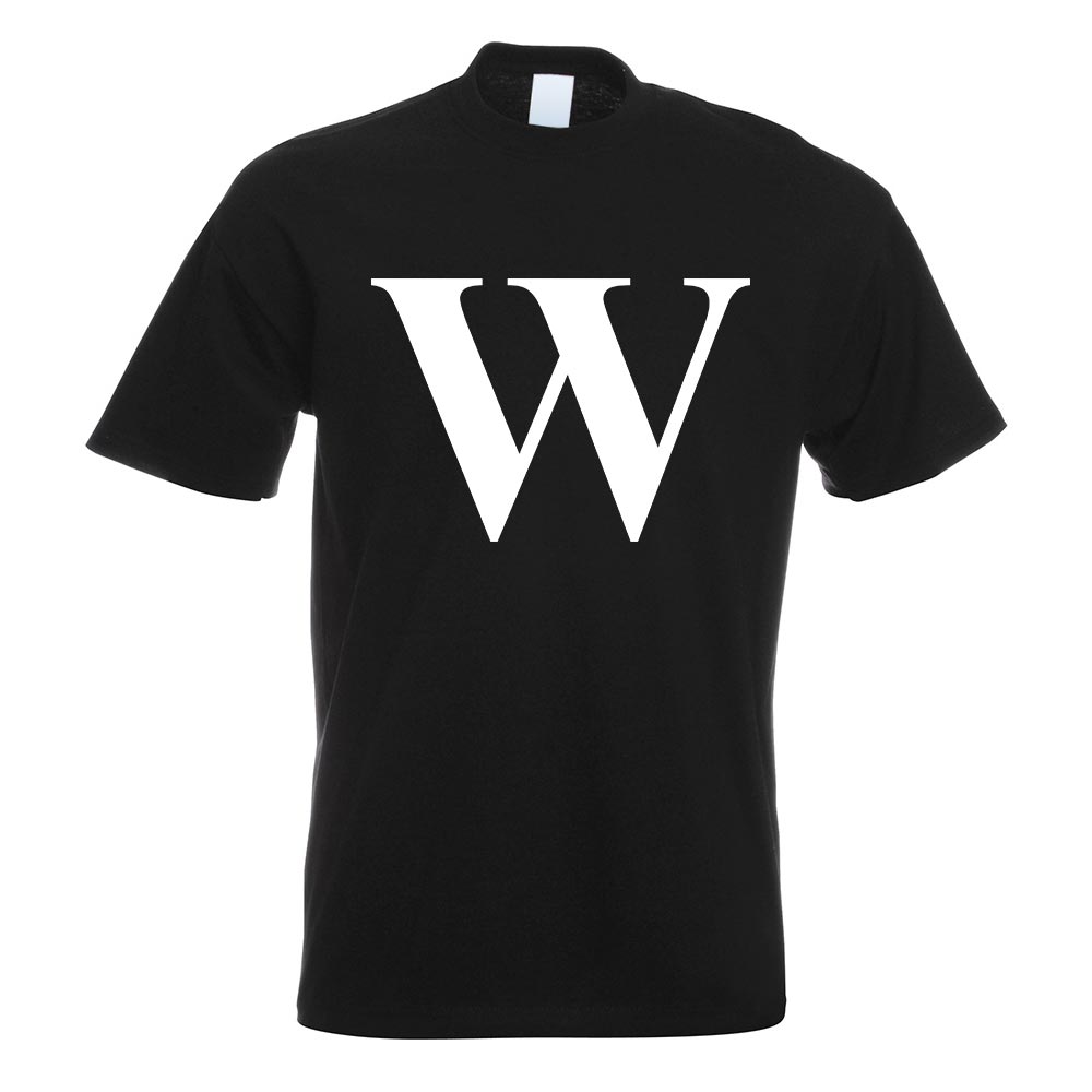 Buchstabe W - Alphabet T-Shirt Motiv bedruckt Funshirt Design Print - Bild 18 von 19