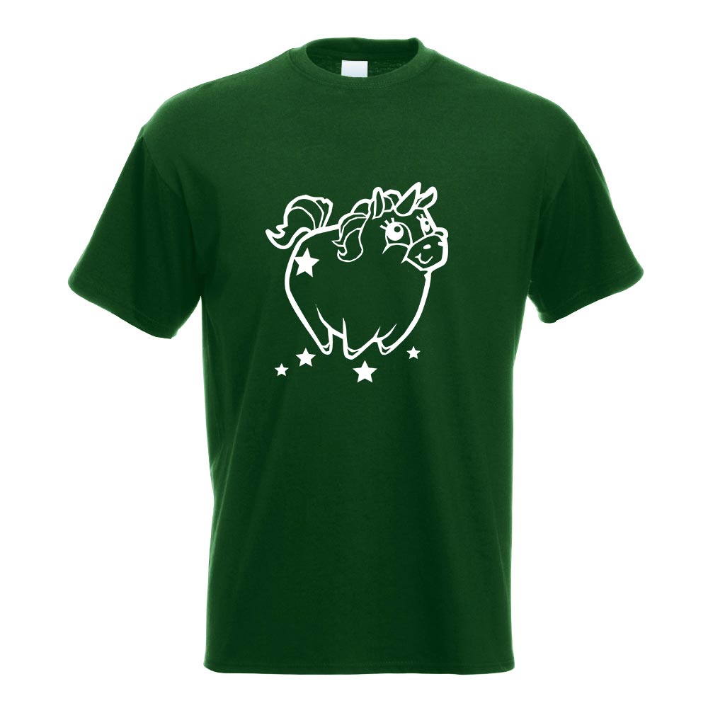 Pummeliges Einhorn T-Shirt Motiv bedruckt Funshirt Design Print - Picture 7 of 19