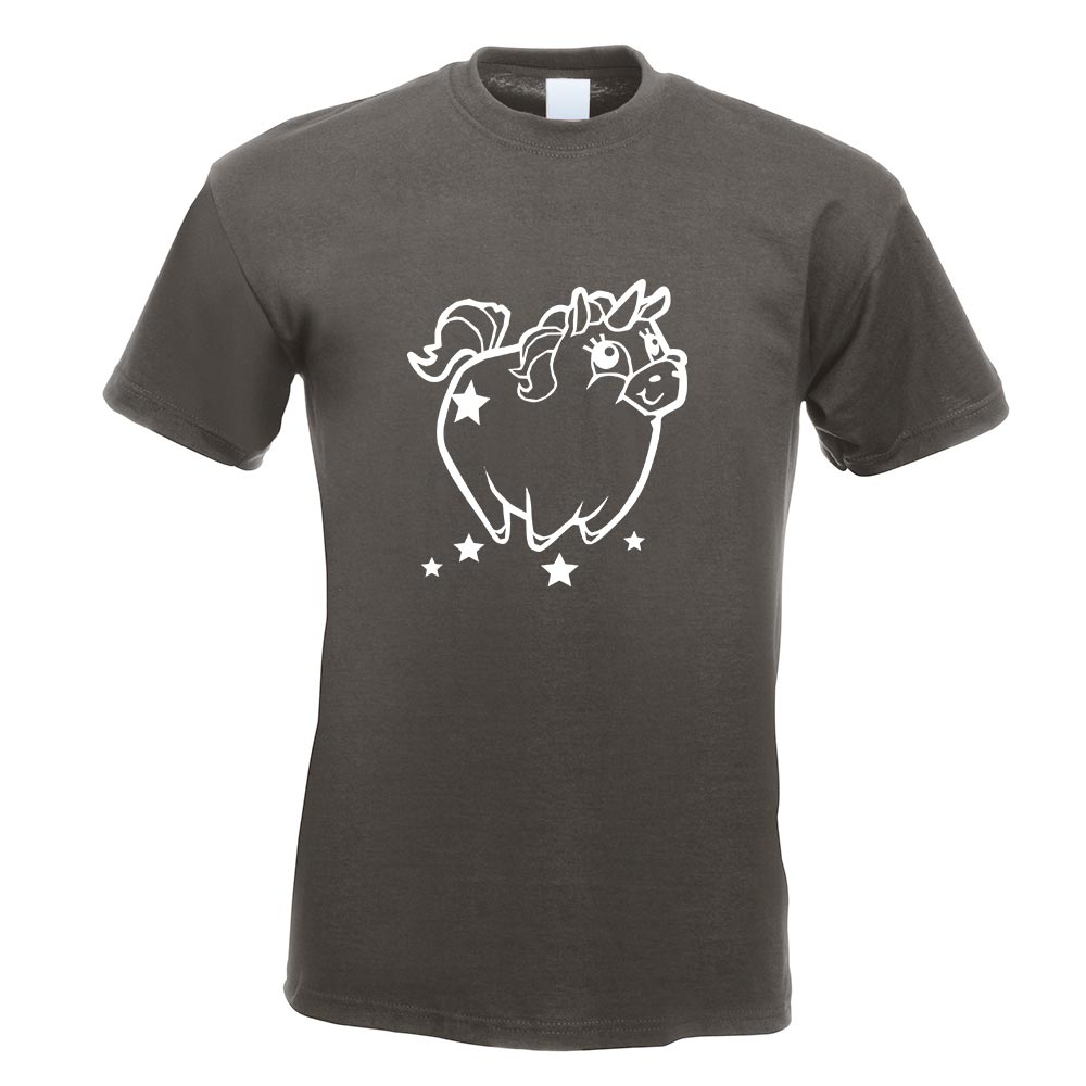 Pummeliges Einhorn T-Shirt Motiv bedruckt Funshirt Design Print - Picture 9 of 19