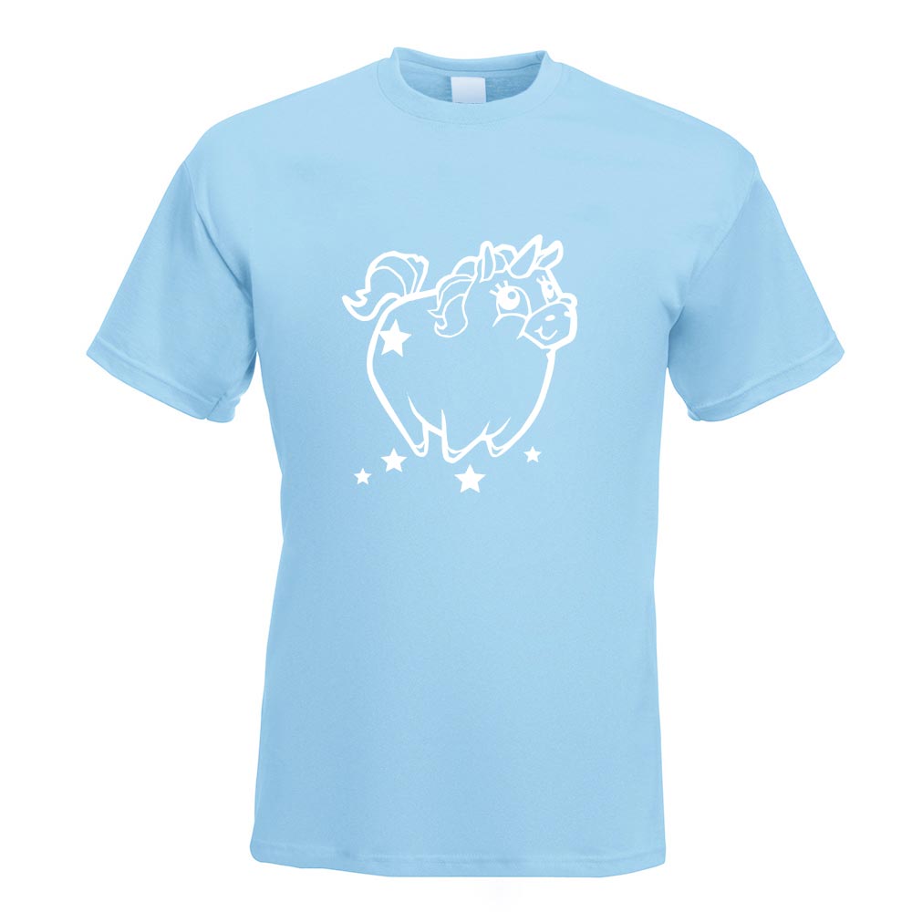 Pummeliges Einhorn T-Shirt Motiv bedruckt Funshirt Design Print - Picture 11 of 19