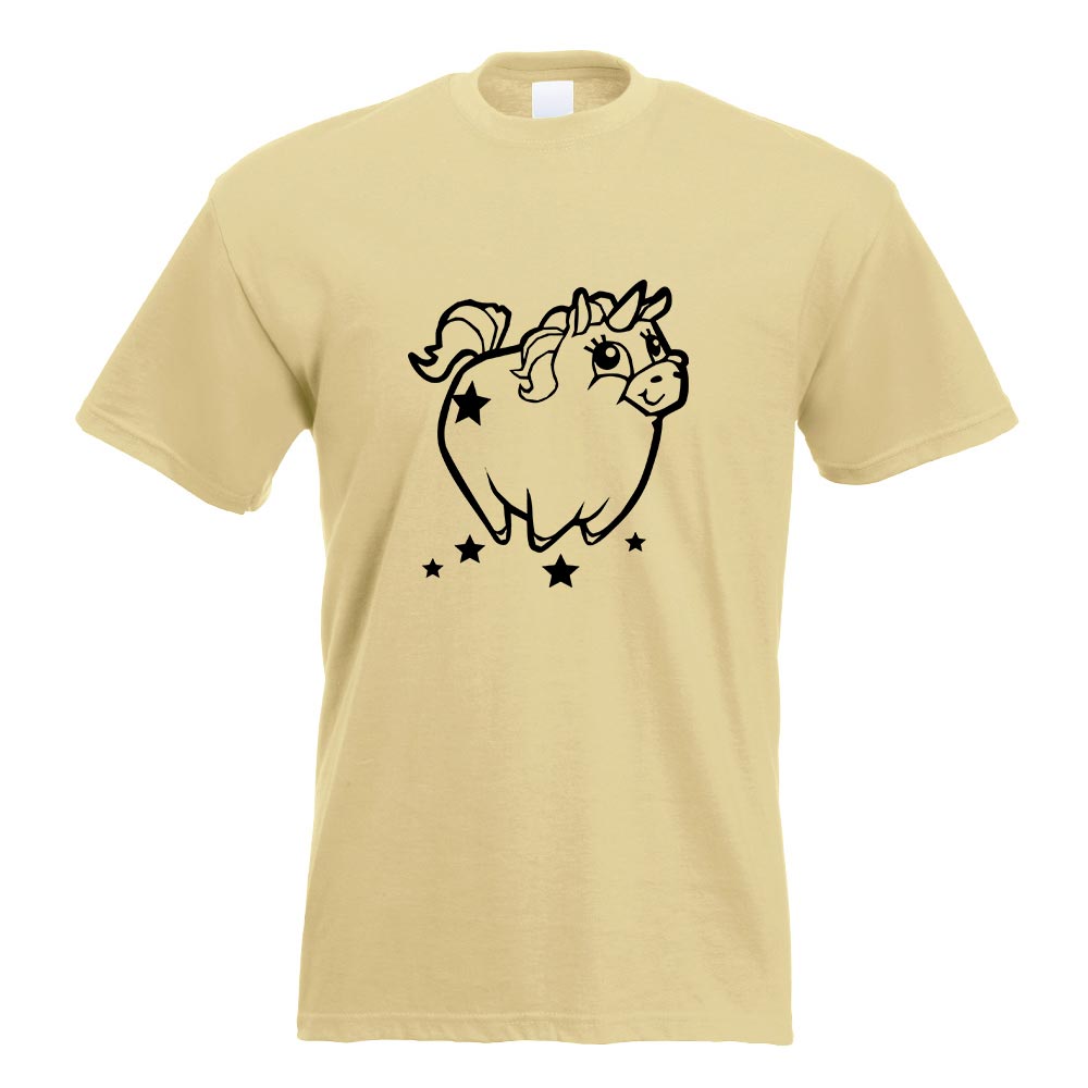 Pummeliges Einhorn T-Shirt Motiv bedruckt Funshirt Design Print - Picture 12 of 19