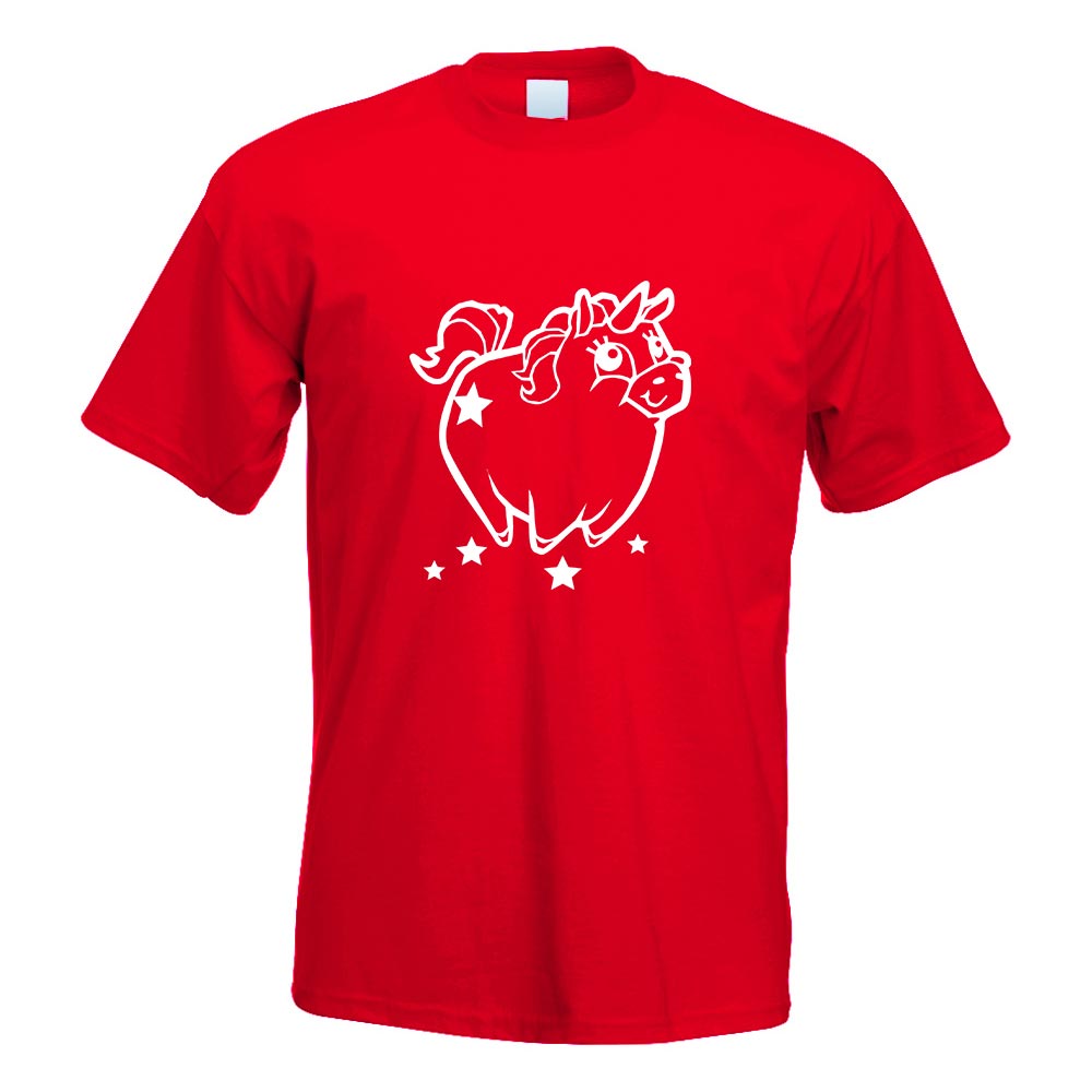 Pummeliges Einhorn T-Shirt Motiv bedruckt Funshirt Design Print - Picture 16 of 19
