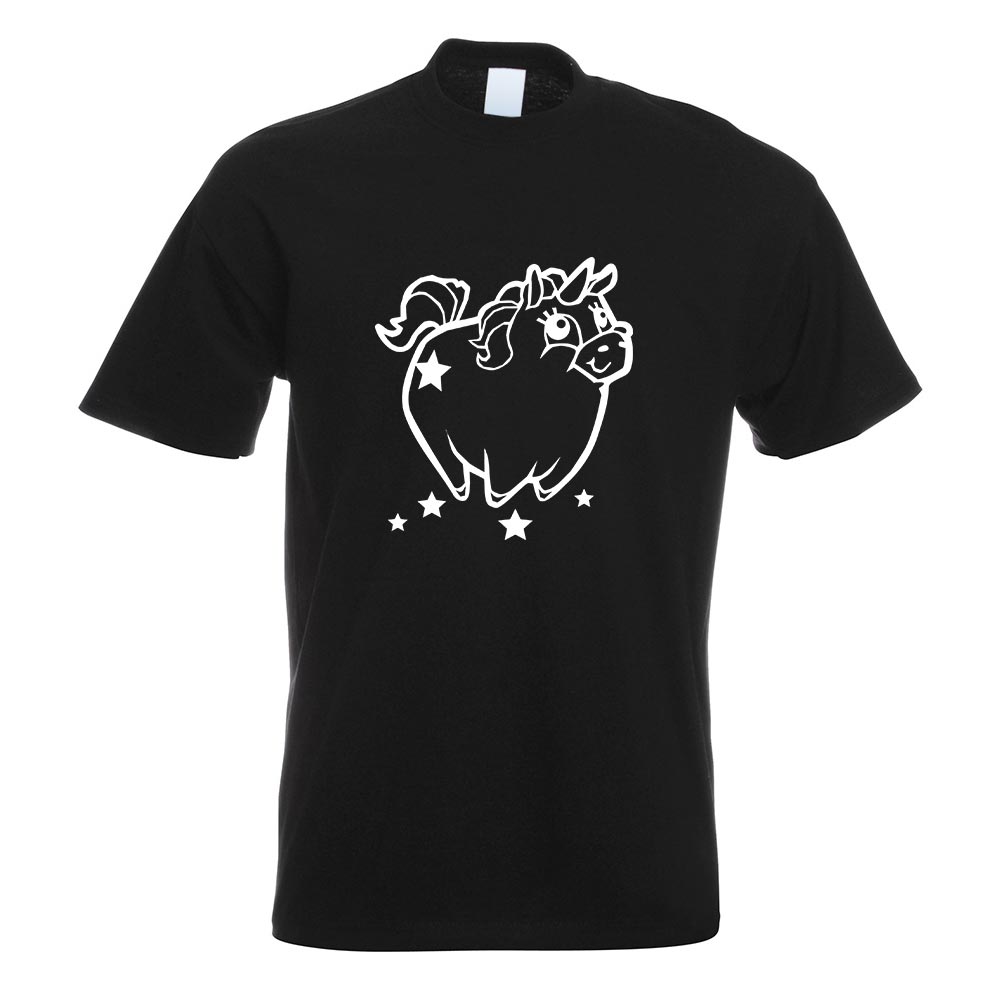 Pummeliges Einhorn T-Shirt Motiv bedruckt Funshirt Design Print - Picture 18 of 19