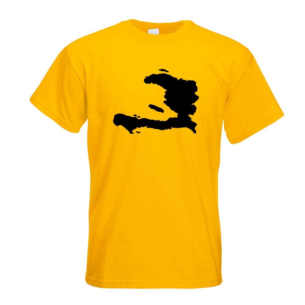 Haiti Umriss Kontur T-Shirt Motiv bedruckt Funshirt Design Print - Picture 15 of 19