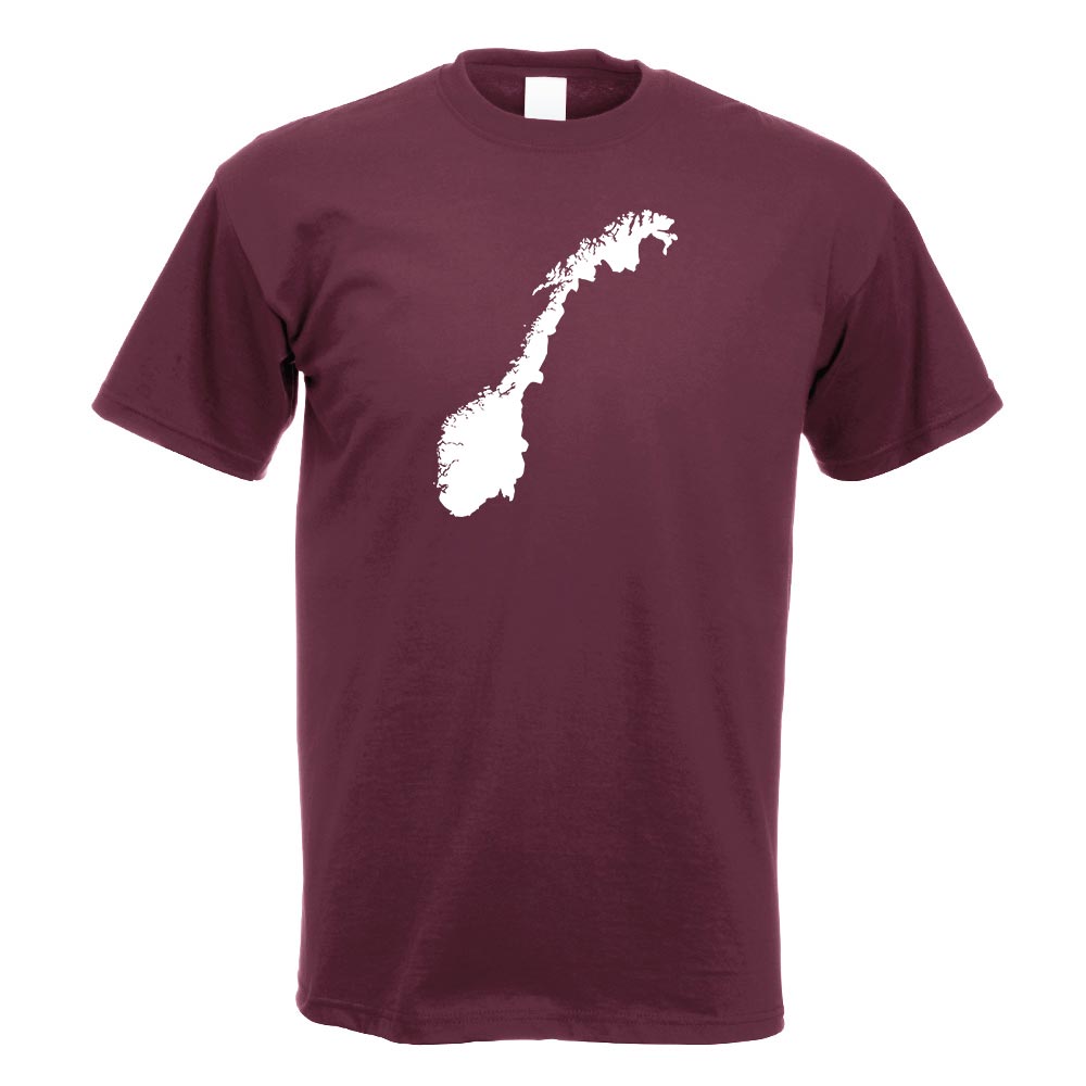 T-Shirt Imprimé Design Fun Motif Contour Norvège - Foto 5 di 19