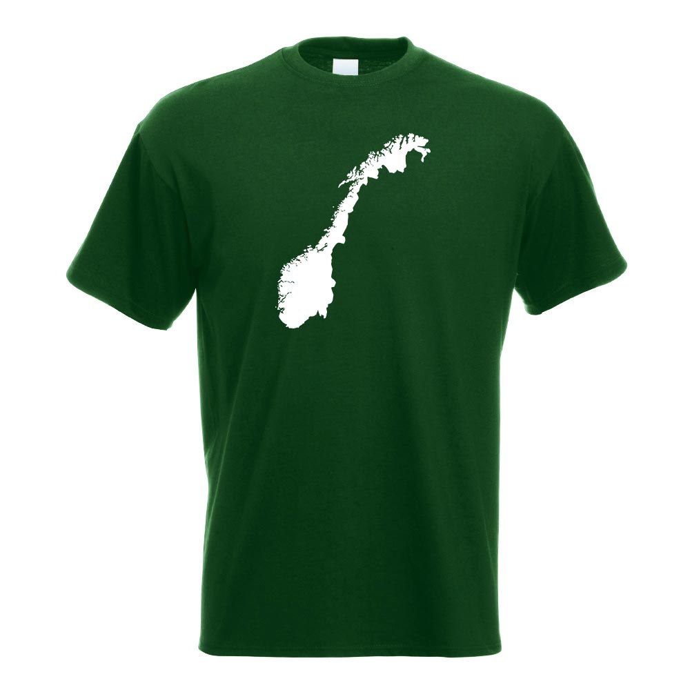 T-Shirt Imprimé Design Fun Motif Contour Norvège - Foto 7 di 19