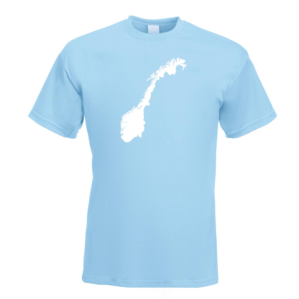 T-Shirt Imprimé Design Fun Motif Contour Norvège - Foto 11 di 19