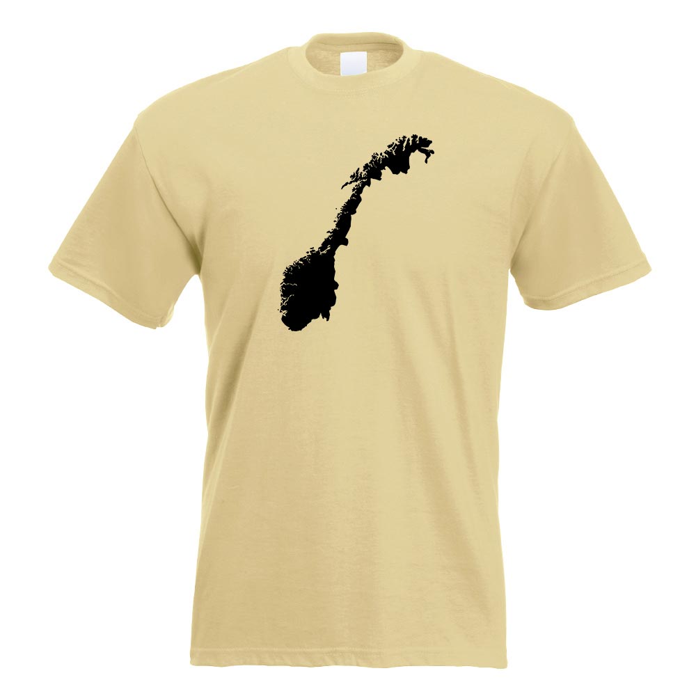 T-Shirt Imprimé Design Fun Motif Contour Norvège - Foto 12 di 19