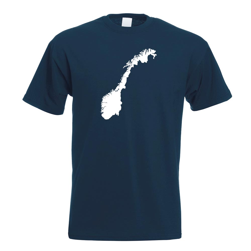 T-Shirt Imprimé Design Fun Motif Contour Norvège - Foto 13 di 19