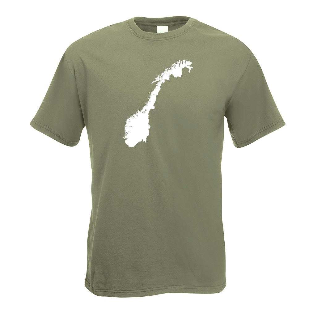 T-Shirt Imprimé Design Fun Motif Contour Norvège - Foto 14 di 19