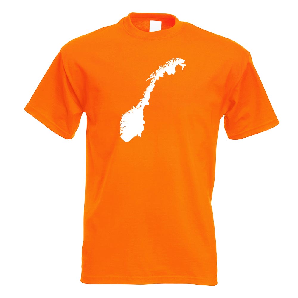 T-Shirt Imprimé Design Fun Motif Contour Norvège - Foto 15 di 19