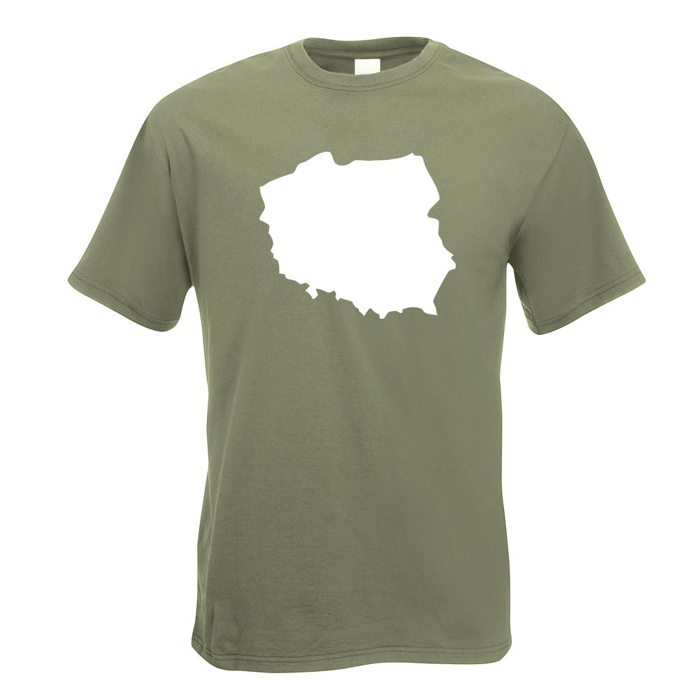 Polen Umriss Kontur T-Shirt Motiv bedruckt Funshirt Design Print - Picture 14 of 19