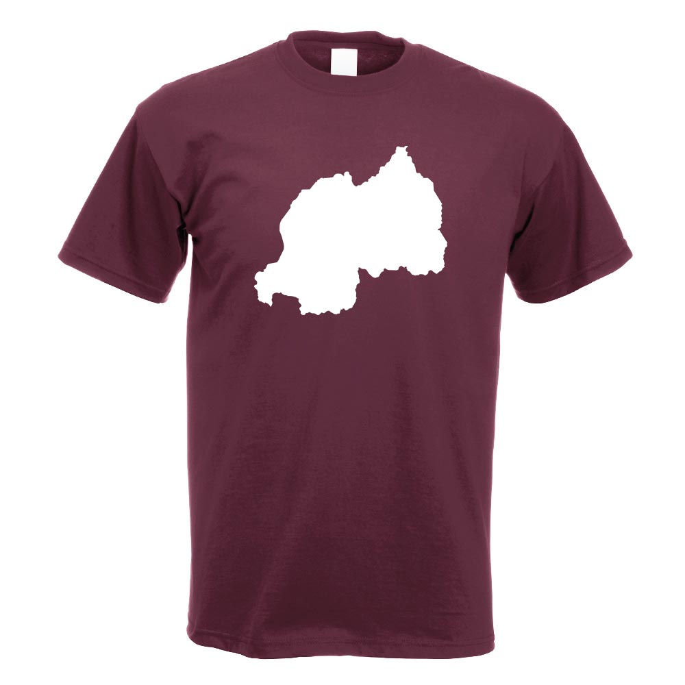 Ruanda Umriss Kontur T-Shirt Motiv bedruckt Funshirt Design Print - Picture 5 of 19