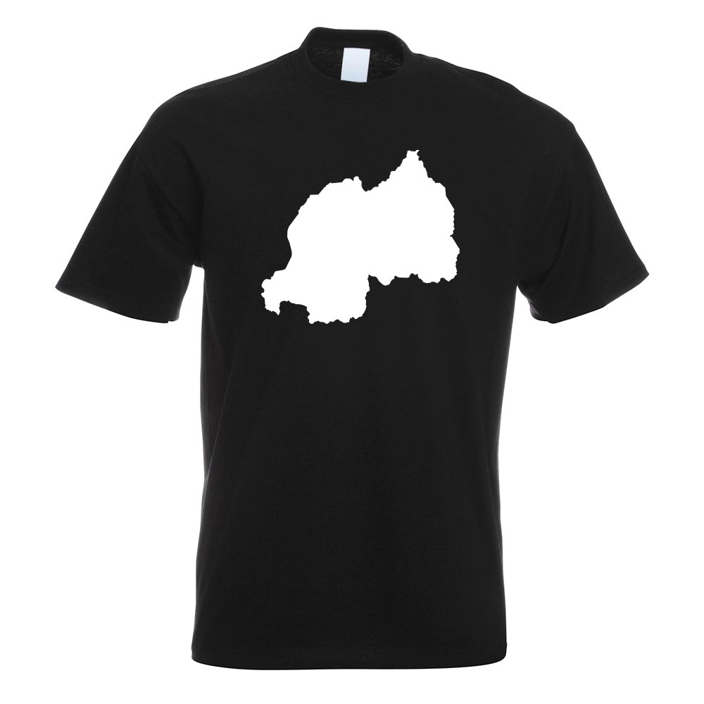 Ruanda Umriss Kontur T-Shirt Motiv bedruckt Funshirt Design Print - Picture 18 of 19
