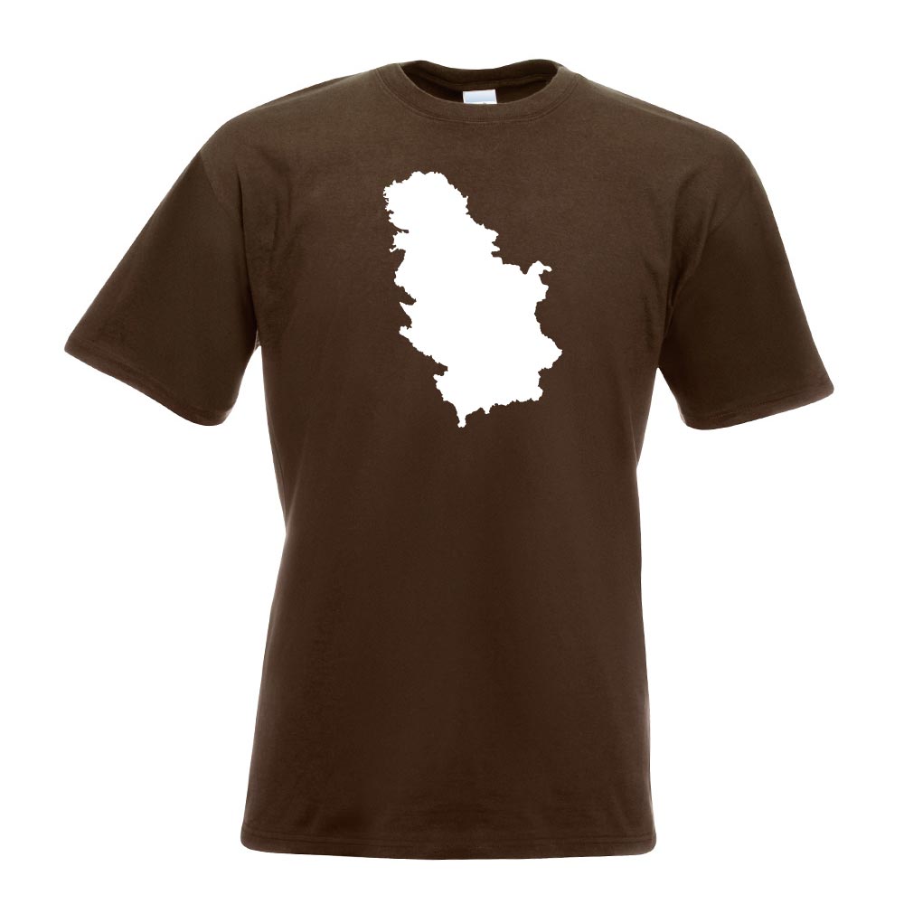 Serbien Umriss Kontur T-Shirt Motiv bedruckt Funshirt Design Print - Picture 6 of 19