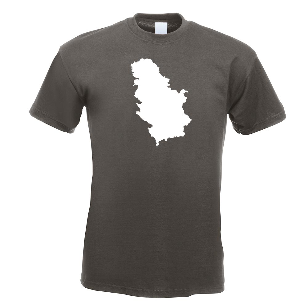 Serbien Umriss Kontur T-Shirt Motiv bedruckt Funshirt Design Print - Picture 9 of 19