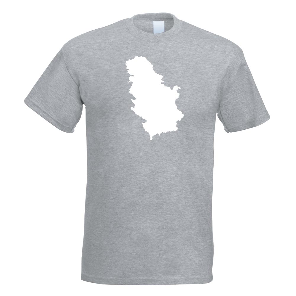 Serbien Umriss Kontur T-Shirt Motiv bedruckt Funshirt Design Print - Picture 10 of 19
