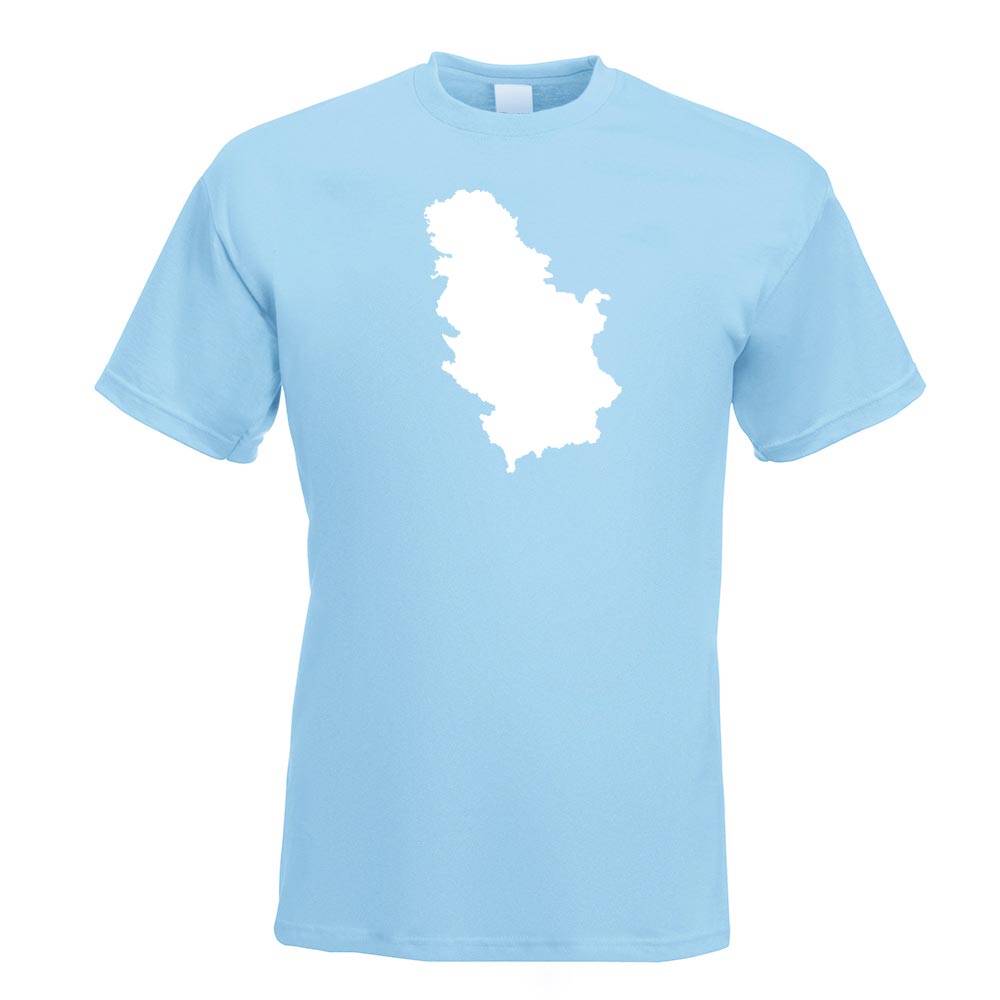 Serbien Umriss Kontur T-Shirt Motiv bedruckt Funshirt Design Print - Picture 11 of 19