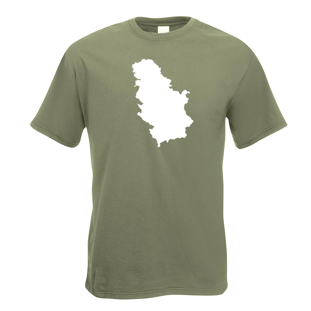 Serbien Umriss Kontur T-Shirt Motiv bedruckt Funshirt Design Print - Picture 14 of 19