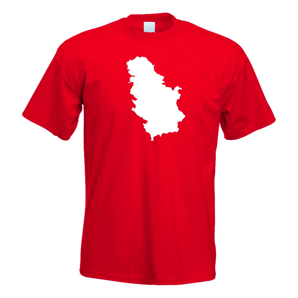 Serbien Umriss Kontur T-Shirt Motiv bedruckt Funshirt Design Print - Picture 16 of 19