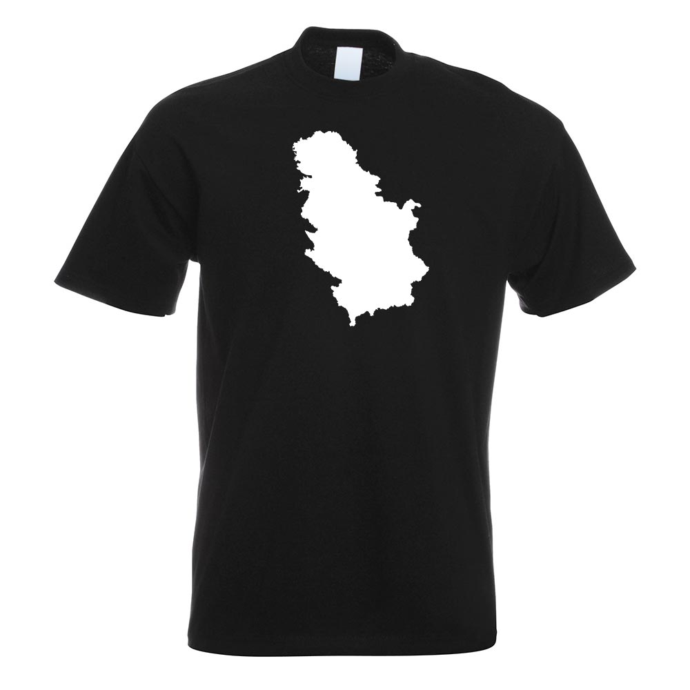 Serbien Umriss Kontur T-Shirt Motiv bedruckt Funshirt Design Print - Picture 18 of 19