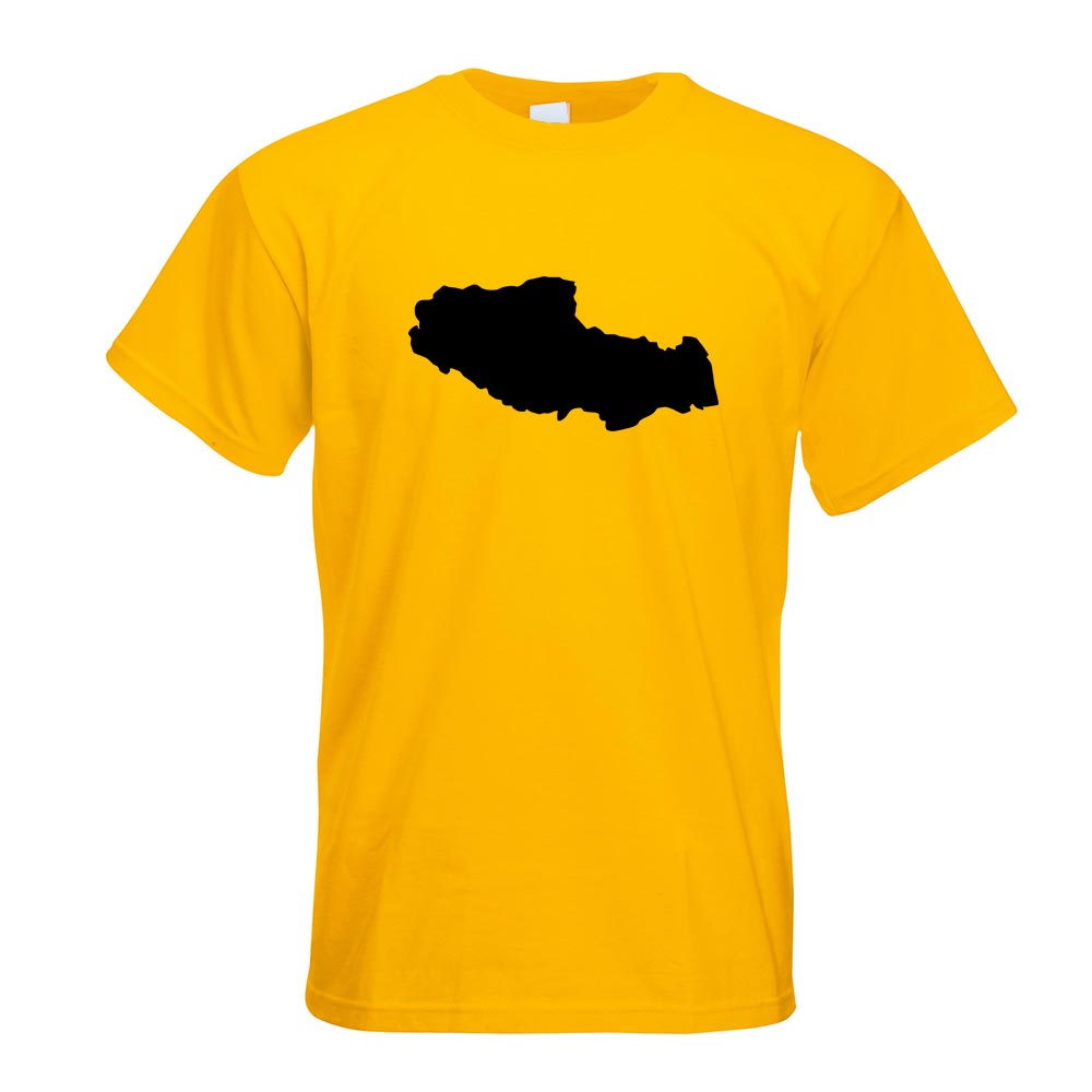 Tibet - Himalaya Umriss T-Shirt Motiv bedruckt Funshirt Design Print - Picture 8 of 19