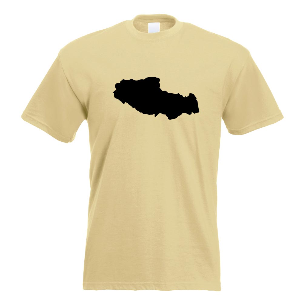 Tibet - Himalaya Umriss T-Shirt Motiv bedruckt Funshirt Design Print - Picture 12 of 19