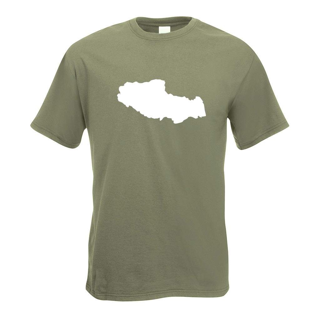 Tibet - Himalaya Umriss T-Shirt Motiv bedruckt Funshirt Design Print - Picture 14 of 19