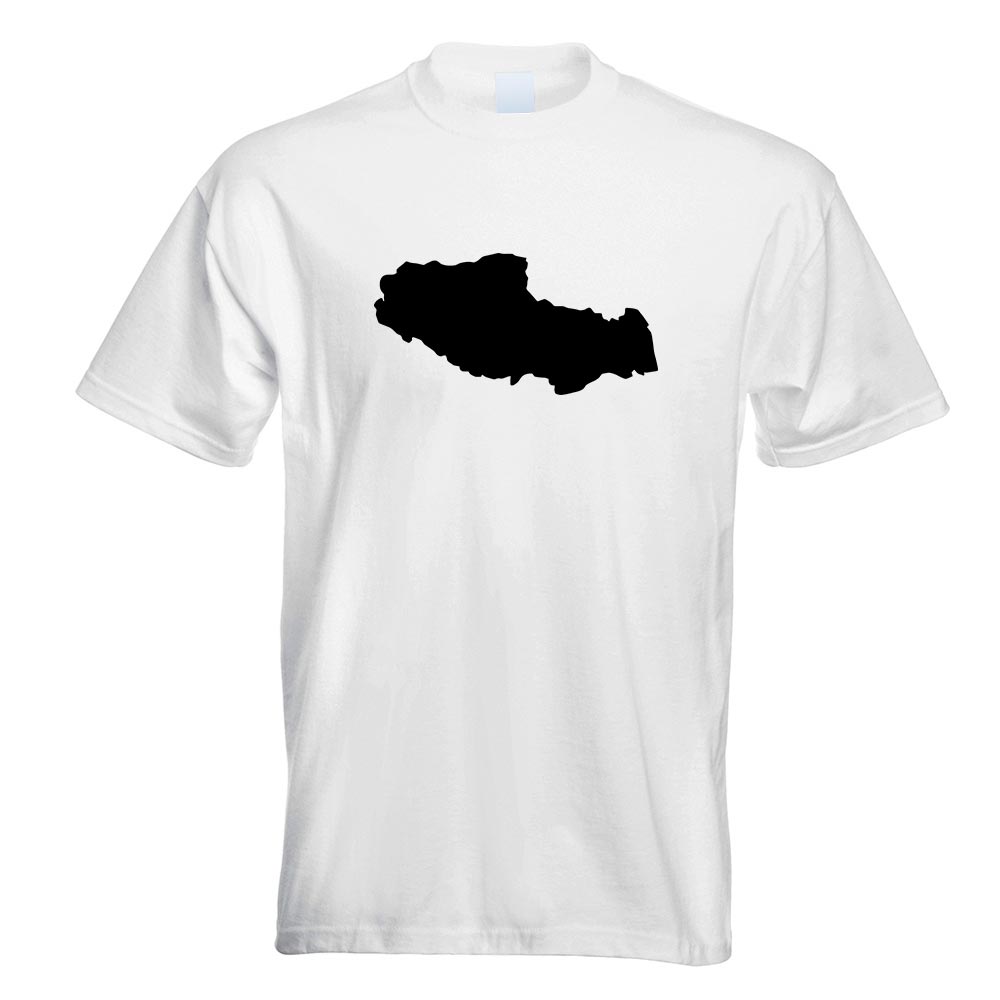 Tibet - Himalaya Umriss T-Shirt Motiv bedruckt Funshirt Design Print - Picture 19 of 19