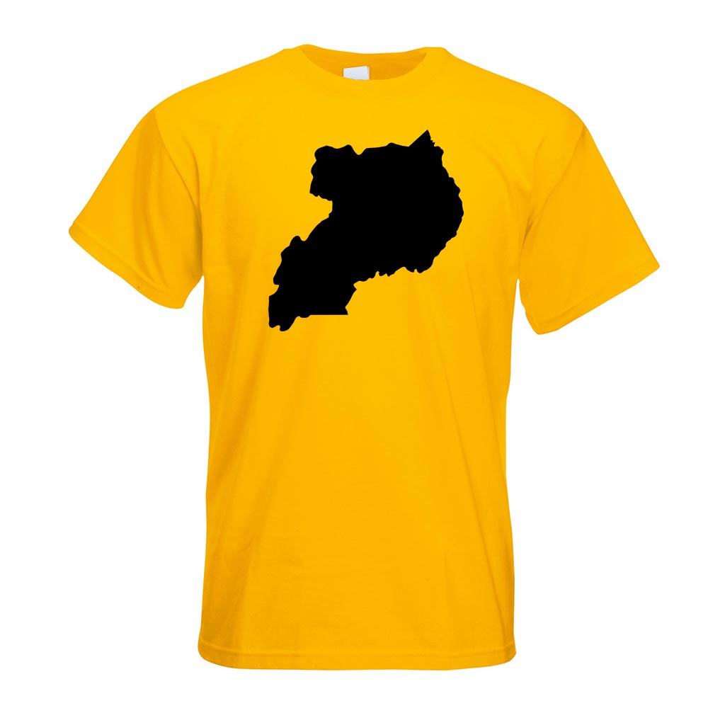 T-Shirt Contour D'Uganda Imprimé Design Fun - Picture 8 of 19