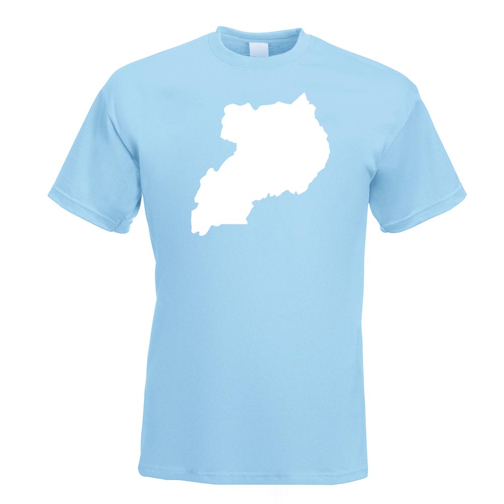 T-Shirt Contour D'Uganda Imprimé Design Fun - Picture 11 of 19