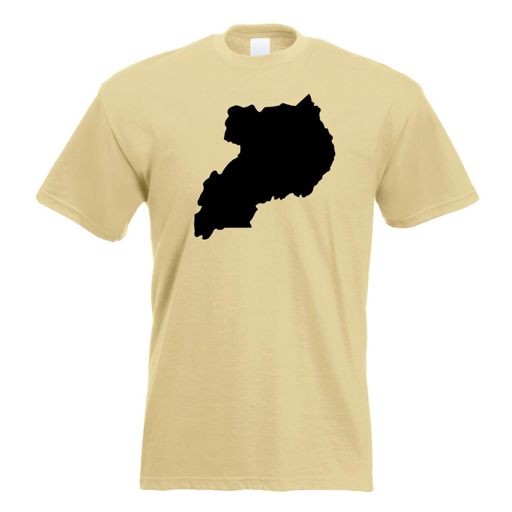 T-Shirt Contour D'Uganda Imprimé Design Fun - Picture 12 of 19