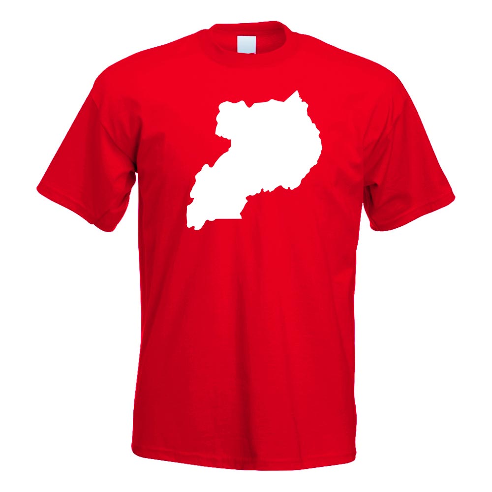 T-Shirt Contour D'Uganda Imprimé Design Fun - Picture 16 of 19