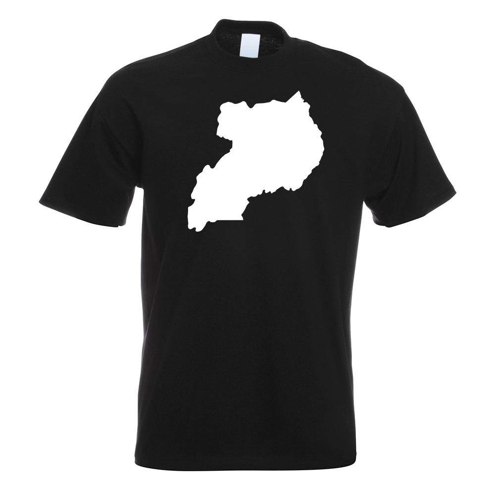 T-Shirt Contour D'Uganda Imprimé Design Fun - Picture 18 of 19