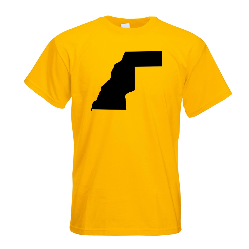 Westsahara Umriss Kontur T-Shirt Motiv bedruckt Funshirt Design Print - Picture 8 of 19