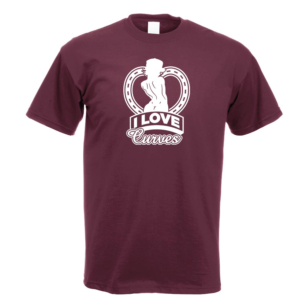 I Love Curves - sexy Kurven T-Shirt Motiv bedruckt Funshirt Design Print - Picture 5 of 19