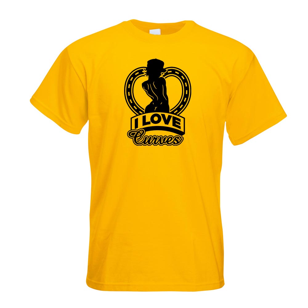 I Love Curves - sexy Kurven T-Shirt Motiv bedruckt Funshirt Design Print - Picture 8 of 19