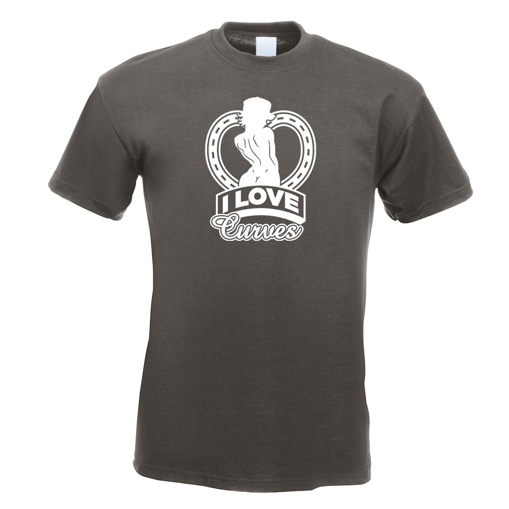 I Love Curves - sexy Kurven T-Shirt Motiv bedruckt Funshirt Design Print - Picture 9 of 19