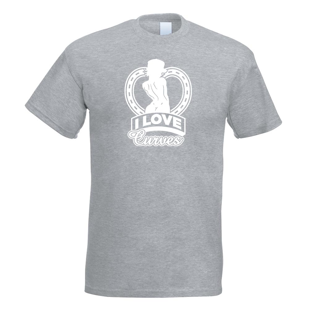 I Love Curves - sexy Kurven T-Shirt Motiv bedruckt Funshirt Design Print - Picture 10 of 19