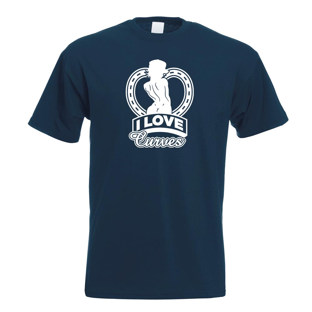 I Love Curves - sexy Kurven T-Shirt Motiv bedruckt Funshirt Design Print - Picture 13 of 19