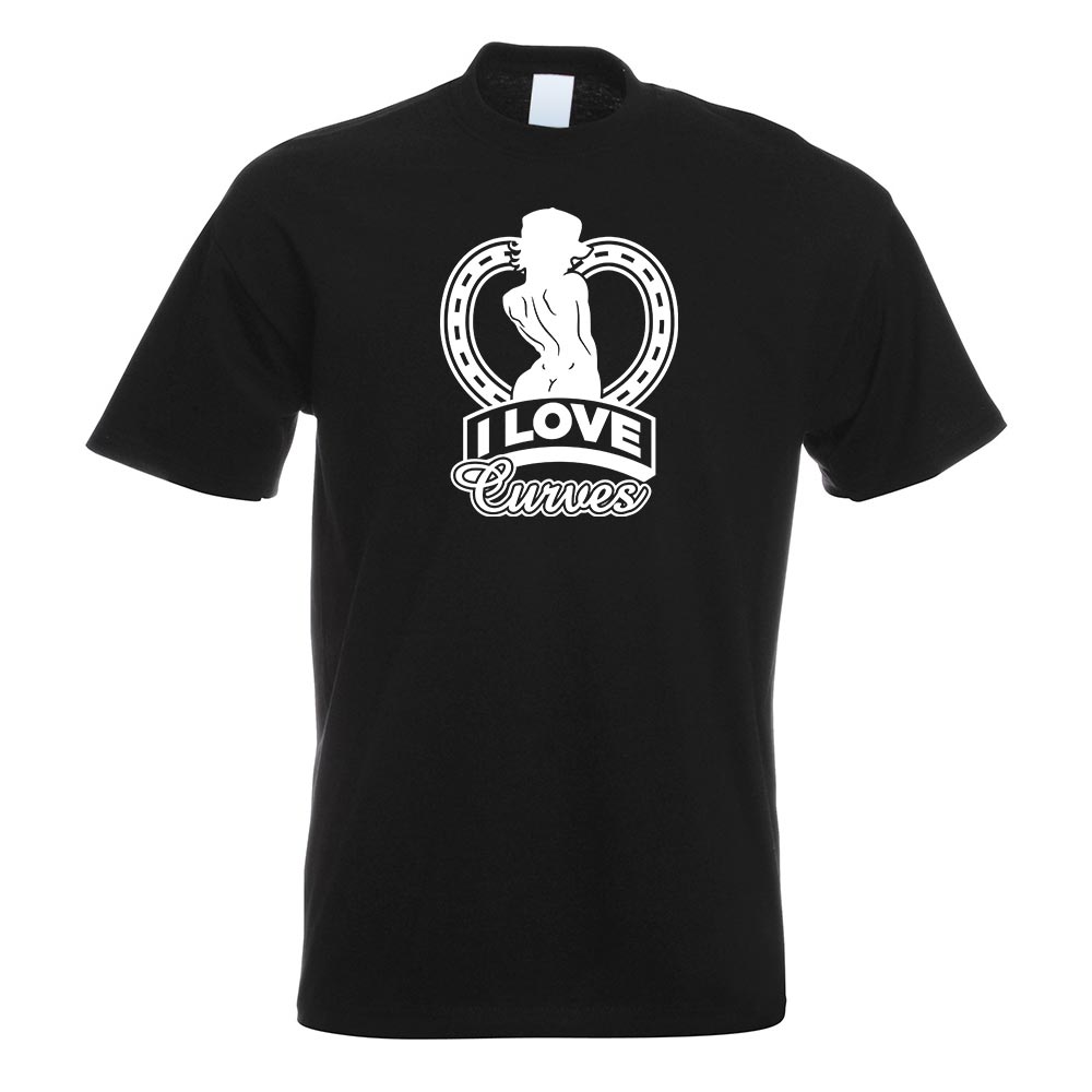I Love Curves - sexy Kurven T-Shirt Motiv bedruckt Funshirt Design Print - Picture 18 of 19